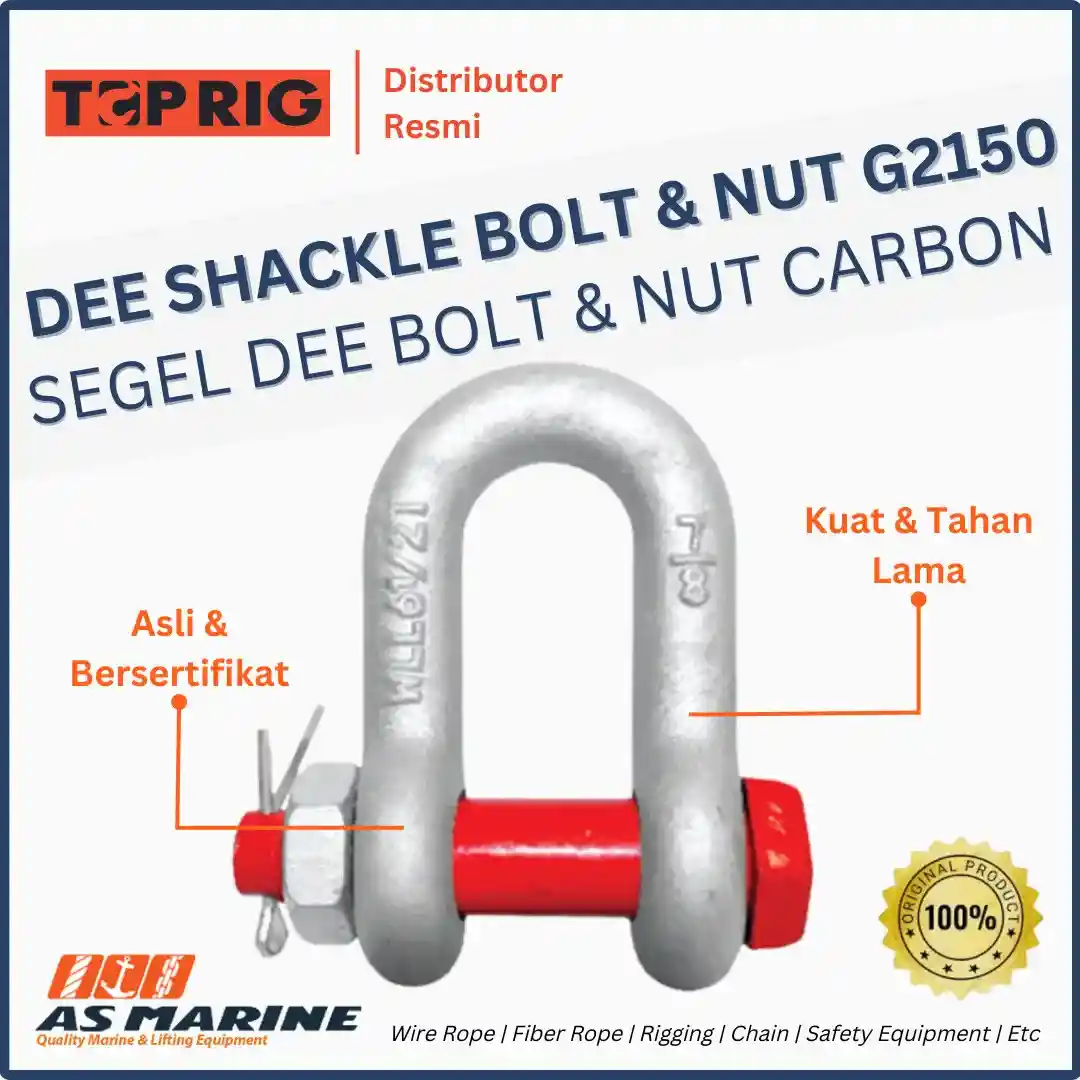 dee shackle bolt nut toprig g2150